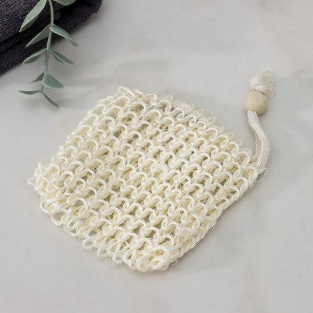 A washcloth-bag for putting a soap of a shade, 10 × 10 cm, beige-3
