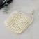 A washcloth-bag for putting a soap of a shade, 10 × 10 cm, beige