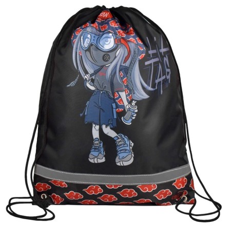 A bag for shoes 480 x 360 mm, Phoenix, sublimation, a reflective strip, "Girl with a spray can"