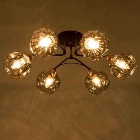 Svetogor chandelier "Light" 6x60W E27 Black 64x64x21cm-2