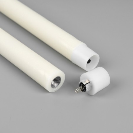 A set of LED candles, white, 2 × 25 × 2 cm, plastic, wax, batteries AAAX2 (not in the kit), glow warm white, 2 pcs.-2