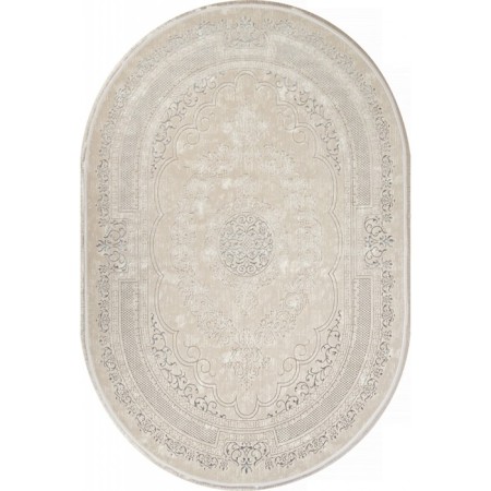 Oval carpet Valentis mikonos, size 160x230 cm, color Cream/A.Gri