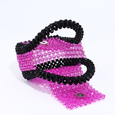 Magneta bag, long belt, purple color-4
