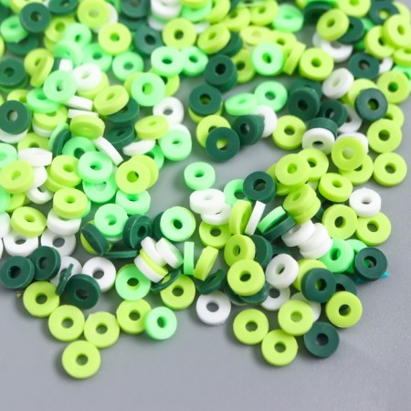 Beads for PVC Creativity "Green Rings" set ≈ 330 pcs 0.1x0.4x0.4 cm-1