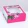 Self -charged box, with a window, "spring peonies", 19 x 19 x 9 cm set 5 pcs