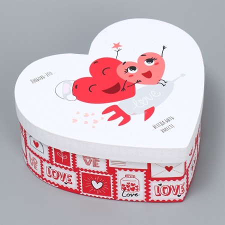 Gift box, packaging, “Love everywhere”, 18.5 x 17 x 7.5 cm