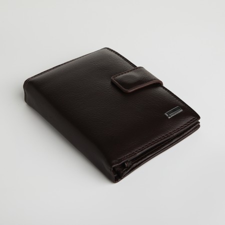 Male purse on magnet 3 in 1, department for auto documents, passports, brown color-2