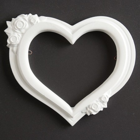 Photo frame "Heart" white 16x13.5cm
