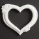Photo frame "Heart" white 16x13.5cm