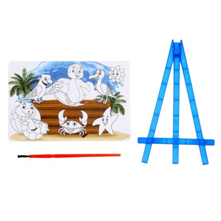 Coloring on the stand "Fun friends" + brush-1
