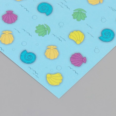 Scrapbooking paper "Sea shells" density 180 grams set 10 pcs 15.5x17 cm-3