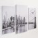 Carty clock is wall-mounted, modular "bridge", silent, 60 x 80 cm, triptych