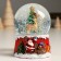 Souvenir Polystone Water Ball "Deer at the elegant Christmas tree" 7x8x9 cm