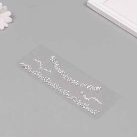Sticker Plastic Rhocker "Choker from Stars" silver 11.6x18 cm-2
