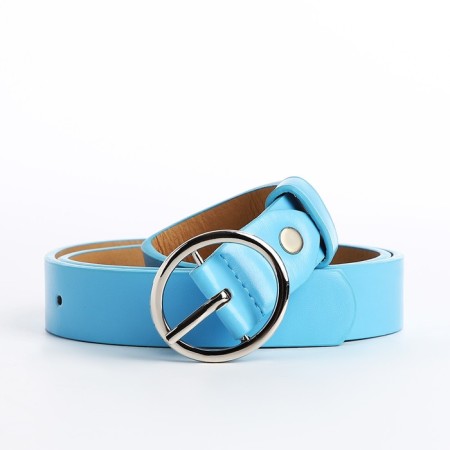 Building belt, width 2.3 cm, screw, buckle metal, blue color