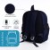 Baby backpack on lightning, 3 outer pockets, blue color