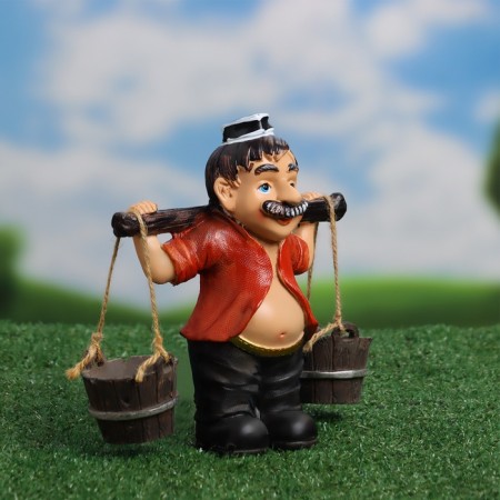 Garden figure "Grandpa with buckets" 20x7x19cm-7