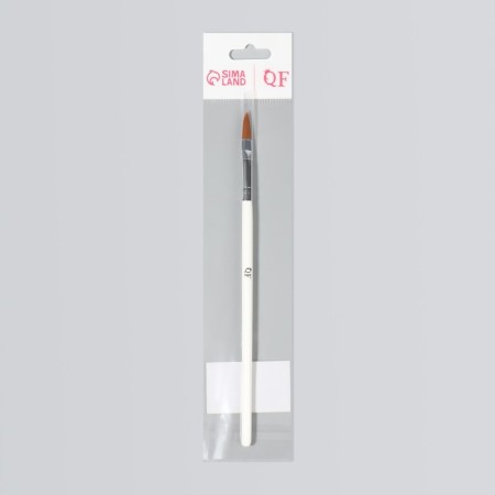 A brush for building and design of nails, a petal, 19.5 cm, D - 5 × 18 mm, in a plastic case, white color-4