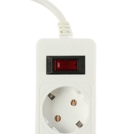 Smartbuy network filter, 5 outlets, 3 m, 10 A, 2200 W, s/c, with off., White-3