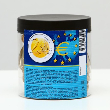 Confectionery "Euro" in the bank, 6 g