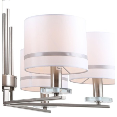 Suspended chandelier Chart 6x14 40w, size 73x73x40-81 cm, Nickel color-1