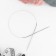 The knitting needles are circular, for knitting, with a metal cable, d = 3 mm, 14/60 cm