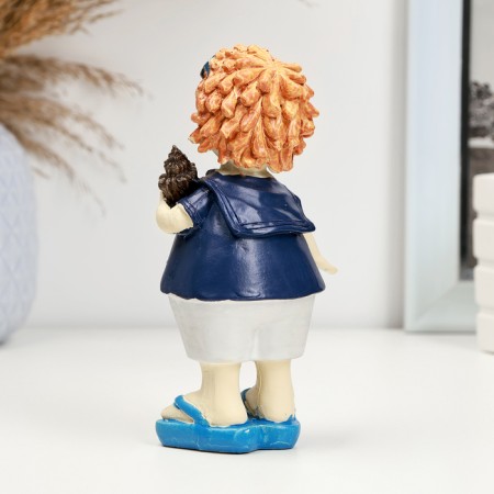 Figure "Girl with a shell" 8x7x15cm-2