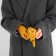 Gloves are female, dimensionless, without insulation, mustard color