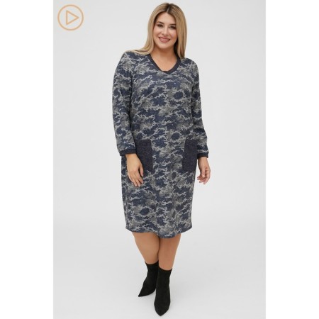 Women's dress, size 52, dark blue color