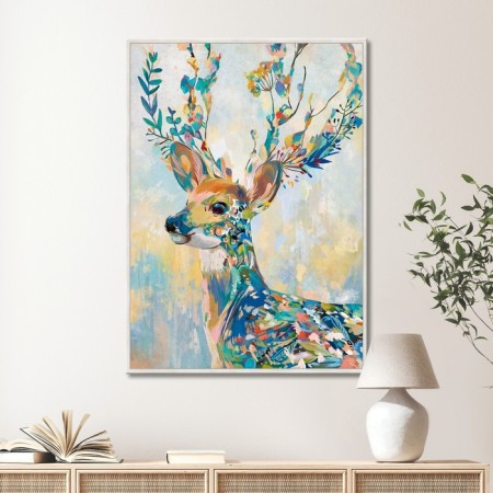 Reproduction of the picture "Multi-colored deer No. 2", 50x70 cm, frame 20-001d-2