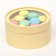 Set 2 in 1 round boxes with a window, cream, 21 x 11 - 18 x 10 cm
