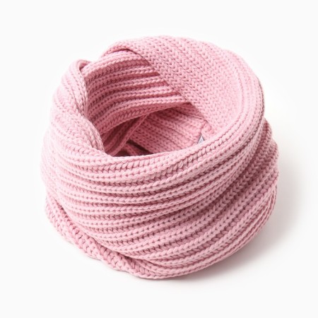 Scarf (clamp) children, pink color, size 108x26 cm-3