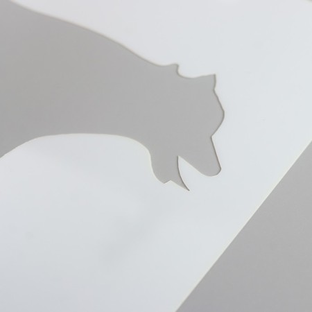Plastic stencil "Animals. Wolf" 13x13 cm-1