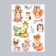 Plastic sticker multi -layer "Indians animals" 50x35 cm