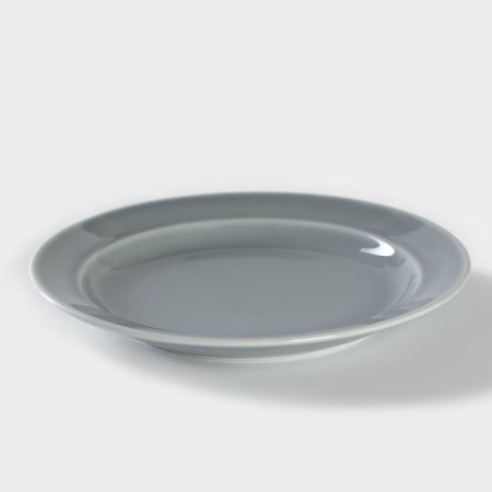 Porcelain plate "Watercolor", D = 17.5 cm, light gray color-1