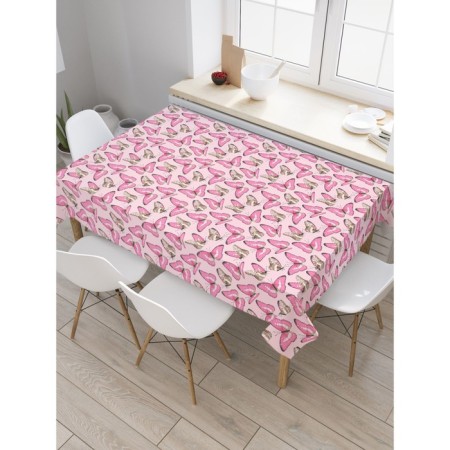 The tablecloth “Many butterflies”, rectangular, Saten, size 120x145 cm