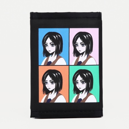 Velcro wallet, black color-1