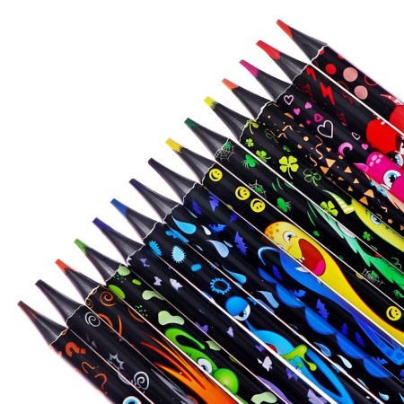 COLOR’PPS MONSTER drawing set: 12 felt -tip pens, 15 plastic colored pencils, decorated-4