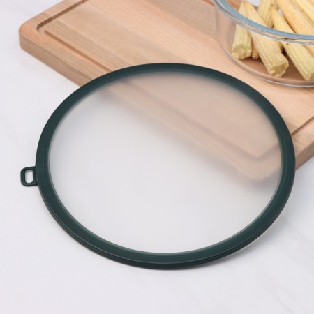 Vacuum lid for utensils, d = 22.5 cm, green color-9