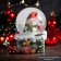 Souvenir Polystone Water Ball "Snowman on a Pipe with Gifts" 4.5x4x6.5 cm