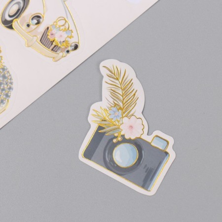 Photo album 25 sheets (stickers+rings) "Wedding day" embossing gold 19x27x3 cm-5