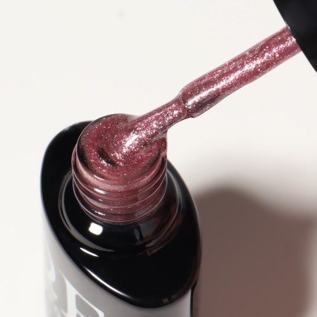Gel nail polish, Chrome, shimmer, 3 phase, 8ml, LED/UV, purple-pink color (004)-7