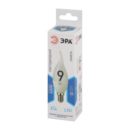 LED LED era Standard "Candle in the Wind", 9 W, E14, 720 lm, 4000k, white glow-2