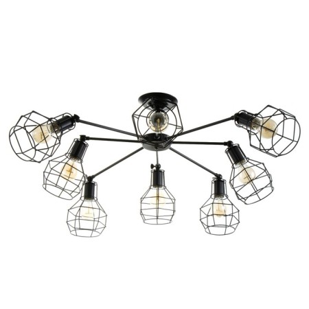 Ortiko chandelier 8he27 40w Black 80x80x25cm Bayerlux-3