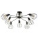 Ortiko chandelier 8he27 40w Black 80x80x25cm Bayerlux