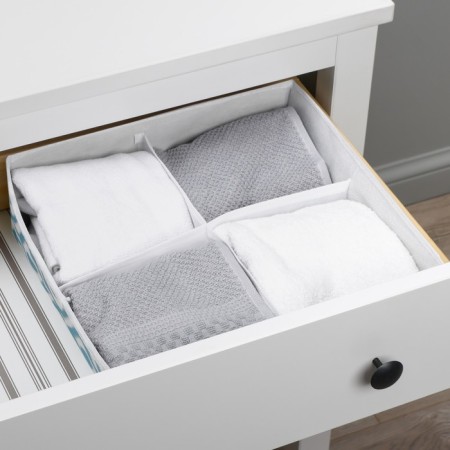 Organizer for storing linen “Laguna”, 4 cells, 29 × 29 × 10 cm, turquoise color-8