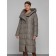 Coat insulated winter female, size 50, brown color
