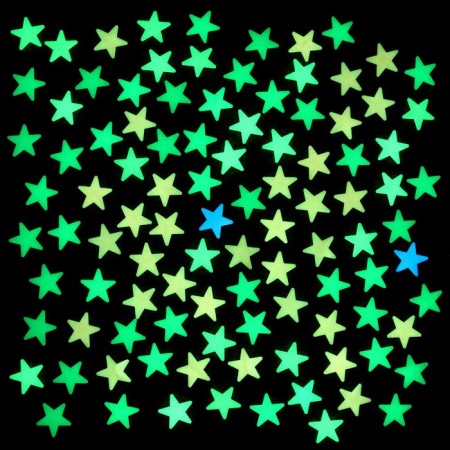 A set of luminous decor "Stars", 100 pcs, colored mix