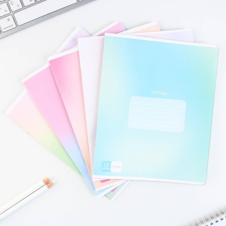 A notebook in a cell of 12 sheets A5, on the paper clip “September 1: gradient”, 5 types of mix, whiteness 96%.-1