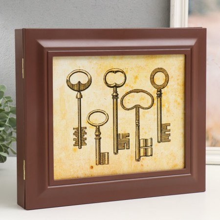 Key closed "Keys" 26.5x31.5 cm nut-1